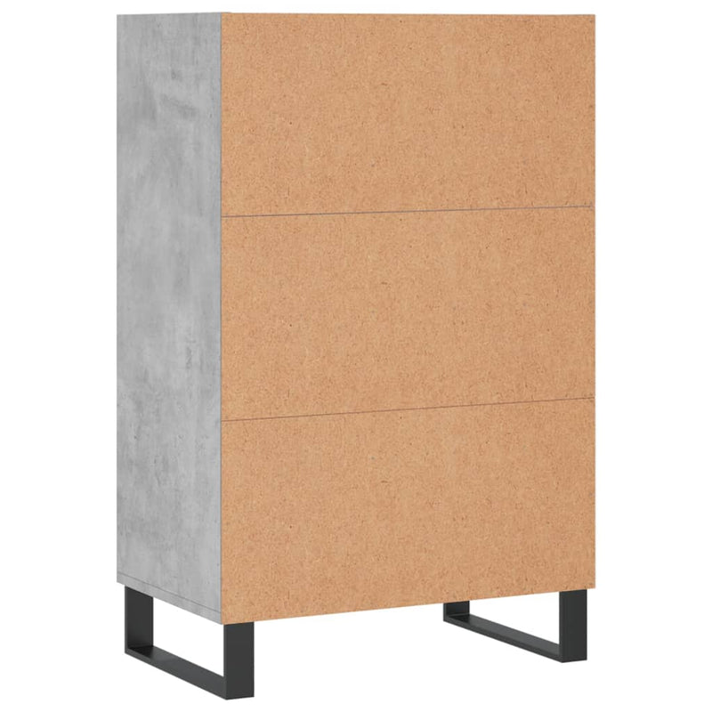 Dulap înalt, gri beton, 57x35x90 cm, lemn compozit