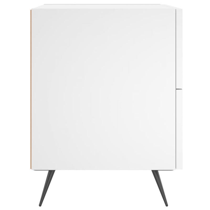 Noptiere, 2 buc., alb, 40x35x47,5 cm, lemn compozit