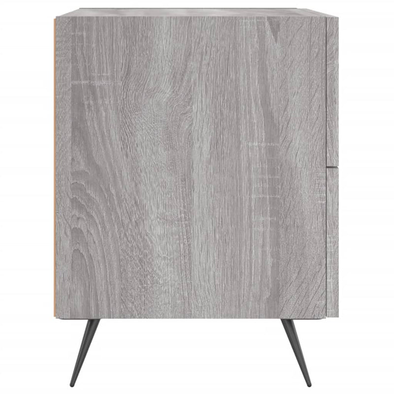 Noptiere, 2 buc., gri sonoma, 40x35x47,5 cm, lemn compozit