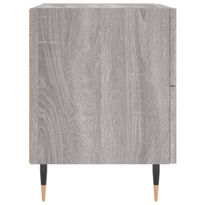 Noptiere, 2 buc., gri sonoma, 40x35x47,5 cm, lemn compozit