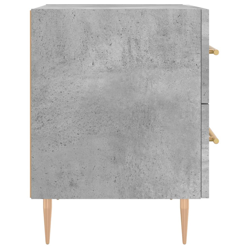 Noptiere, 2 buc., gri beton, 40x35x47,5 cm, lemn compozit