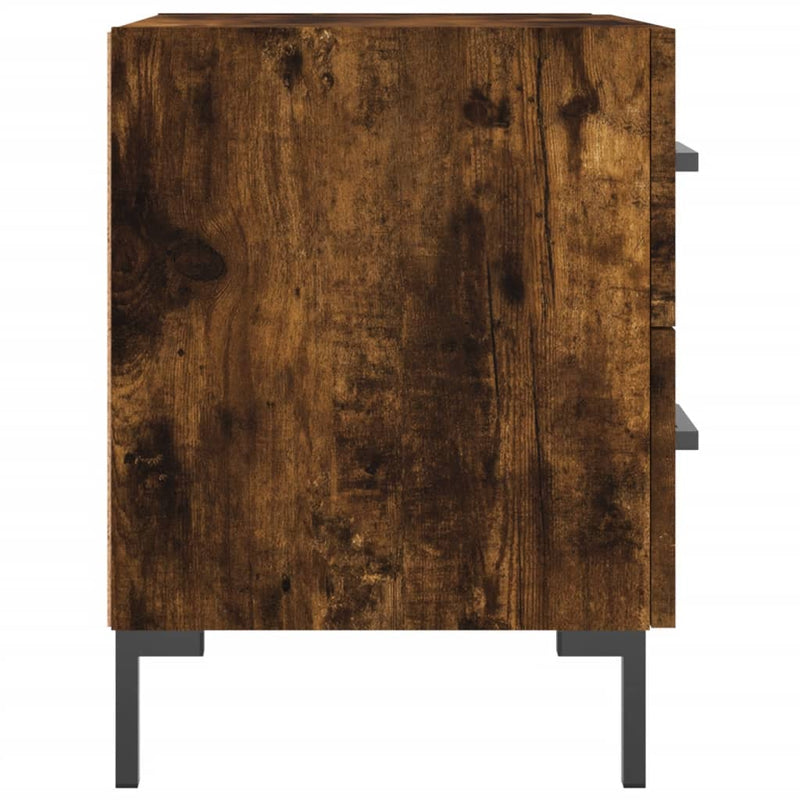 Noptiere, 2 buc., stejar fumuriu, 40x35x47,5 cm, lemn compozit