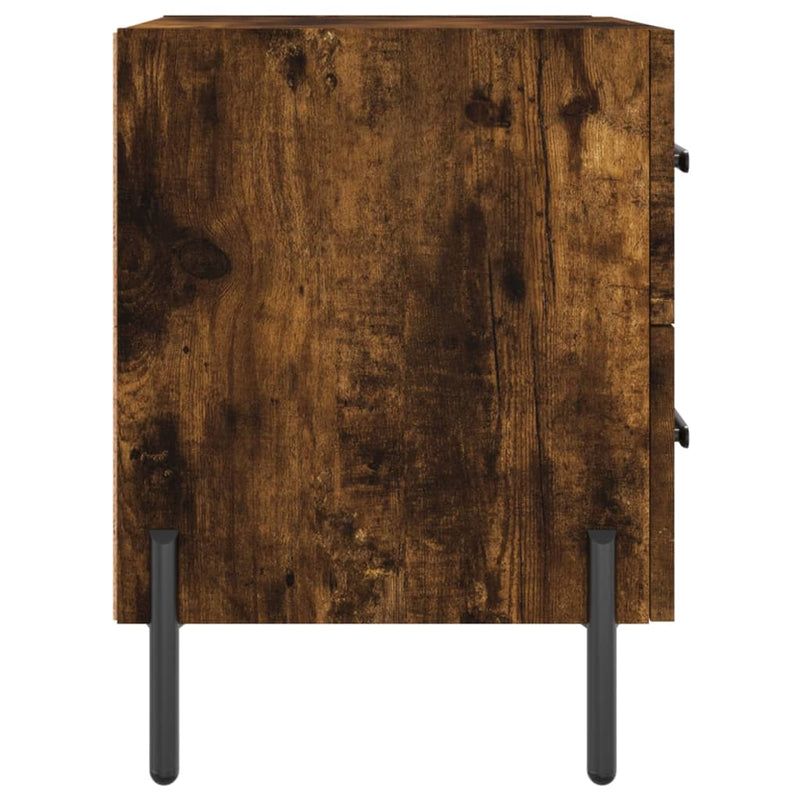 Noptiere, 2 buc., stejar fumuriu, 40x35x47,5 cm, lemn compozit
