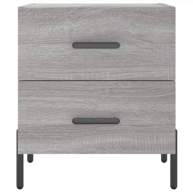 Noptiere, 2 buc., gri sonoma, 40x35x47,5 cm, lemn compozit
