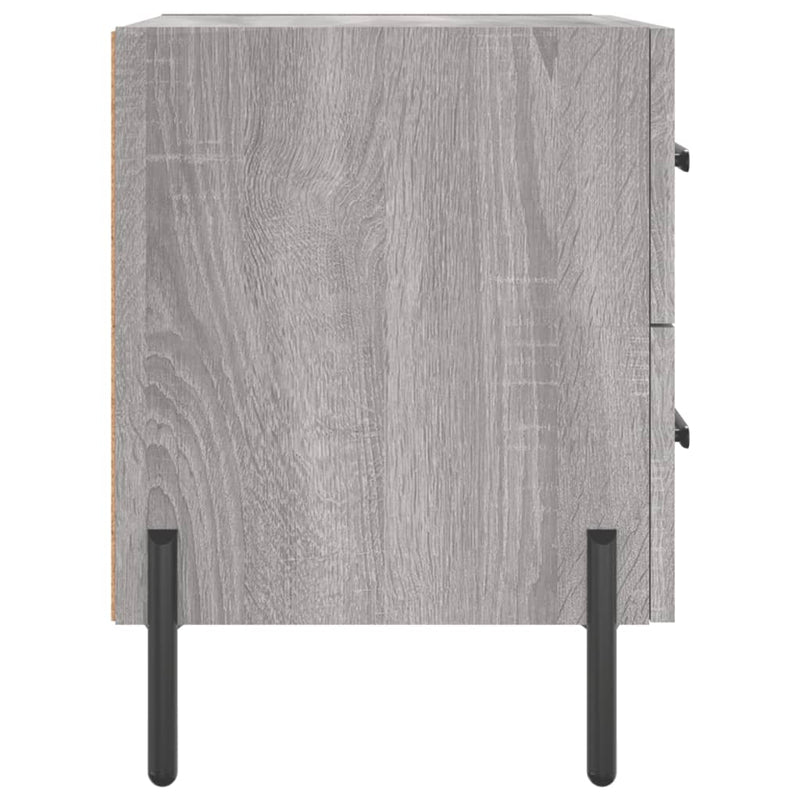 Noptiere, 2 buc., gri sonoma, 40x35x47,5 cm, lemn compozit