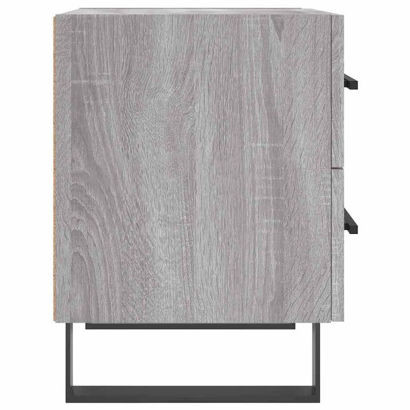 Noptiere, 2 buc., gri sonoma, 40x35x47,5 cm, lemn compozit