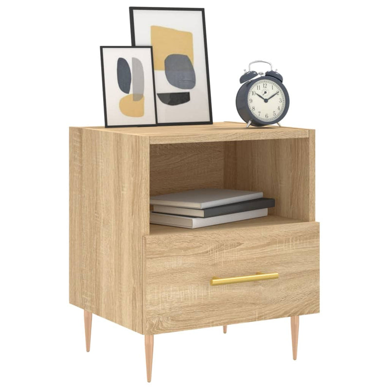 Noptiere, 2 buc., stejar sonoma, 40x35x47,5 cm, lemn compozit
