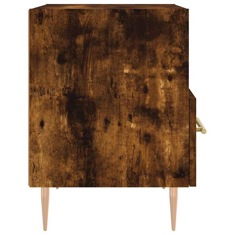 Noptiere, 2 buc., stejar fumuriu, 40x35x47,5 cm, lemn compozit