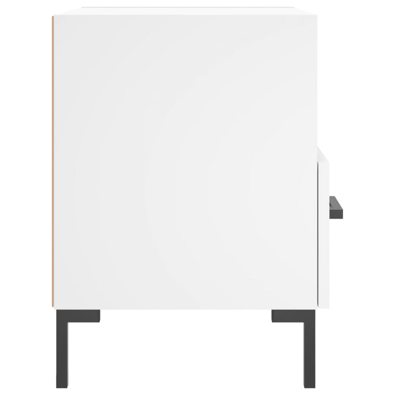 Noptiere, 2 buc., alb, 40x35x47,5 cm, lemn compozit