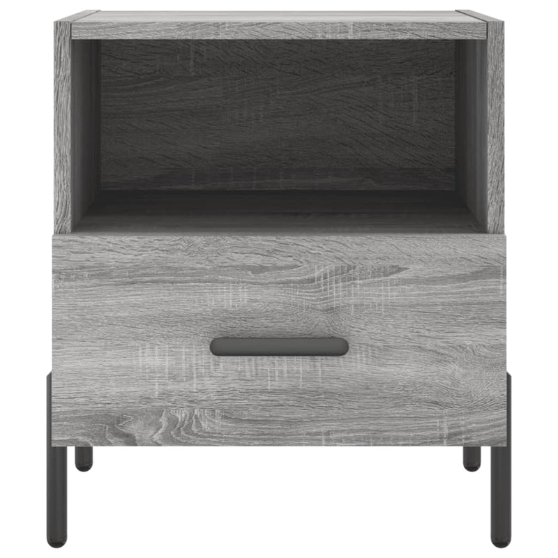 Noptiere, 2 buc., gri sonoma, 40x35x47,5 cm, lemn compozit