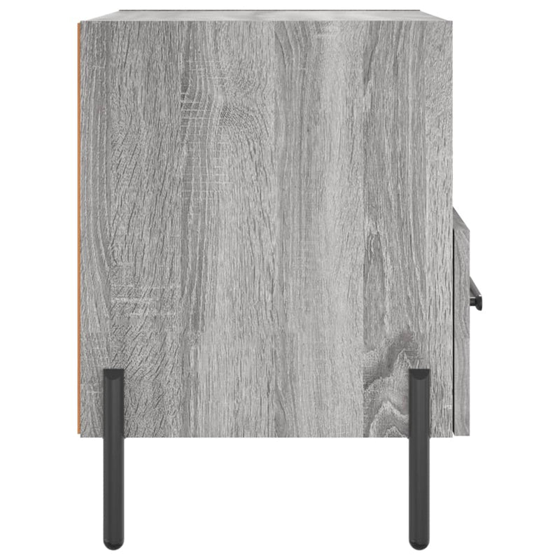 Noptiere, 2 buc., gri sonoma, 40x35x47,5 cm, lemn compozit