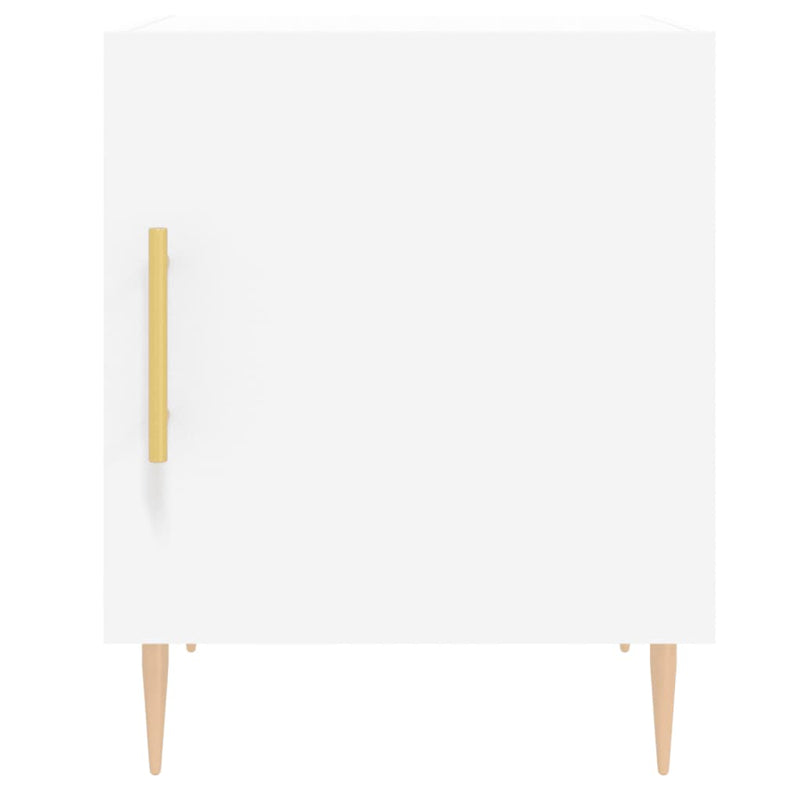 Noptiere, 2 buc., alb, 40x40x50 cm, lemn compozit