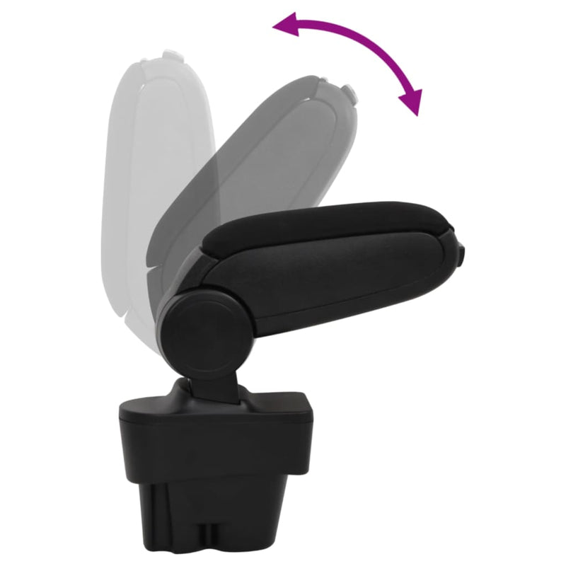 Cotieră auto negru 12x36x(33,5-48) cm ABS