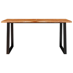 Masă cu margini naturale, 160x80x75 cm, lemn masiv de acacia