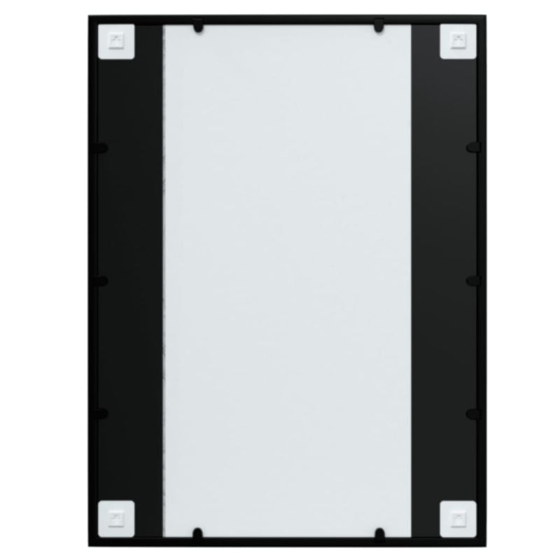 Oglinzi de perete, 2 buc., negru, 80x60 cm, metal