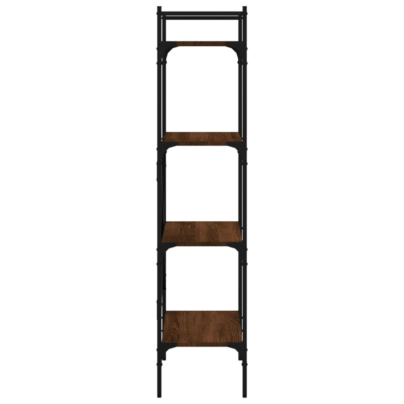 Bibliotecă cu 4 niveluri, stejar maro, 56x31,5x138,5 cm, lemn