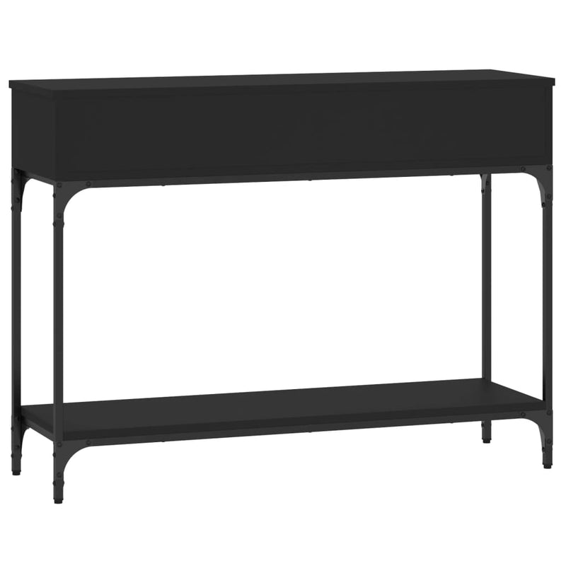 Măsuță consolă, negru, 100x30,5x75 cm, lemn compozit
