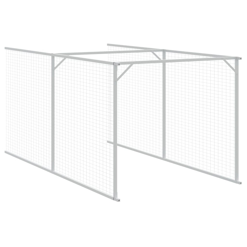 Cușcă câine cu acoperiș antracit 117x405x123 cm oțel galvanizat