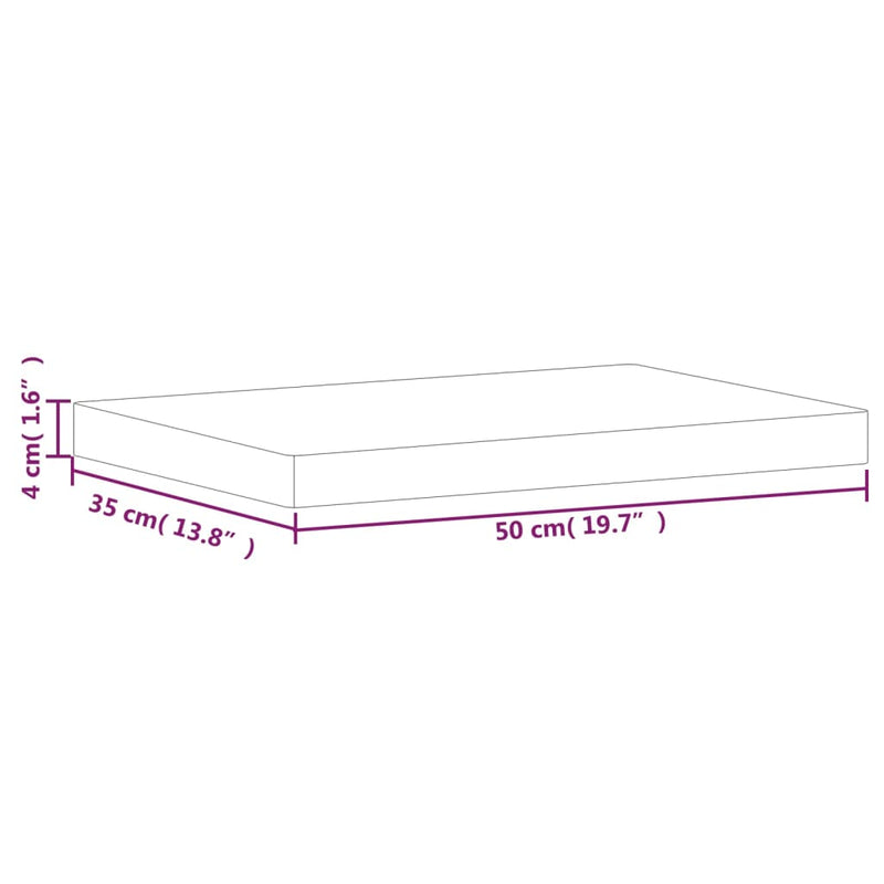 Fund de tocat, 50x35x4 cm, lemn masiv de fag