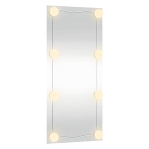 Oglindă de perete cu lumini LED 30x80 cm sticlă dreptunghiular