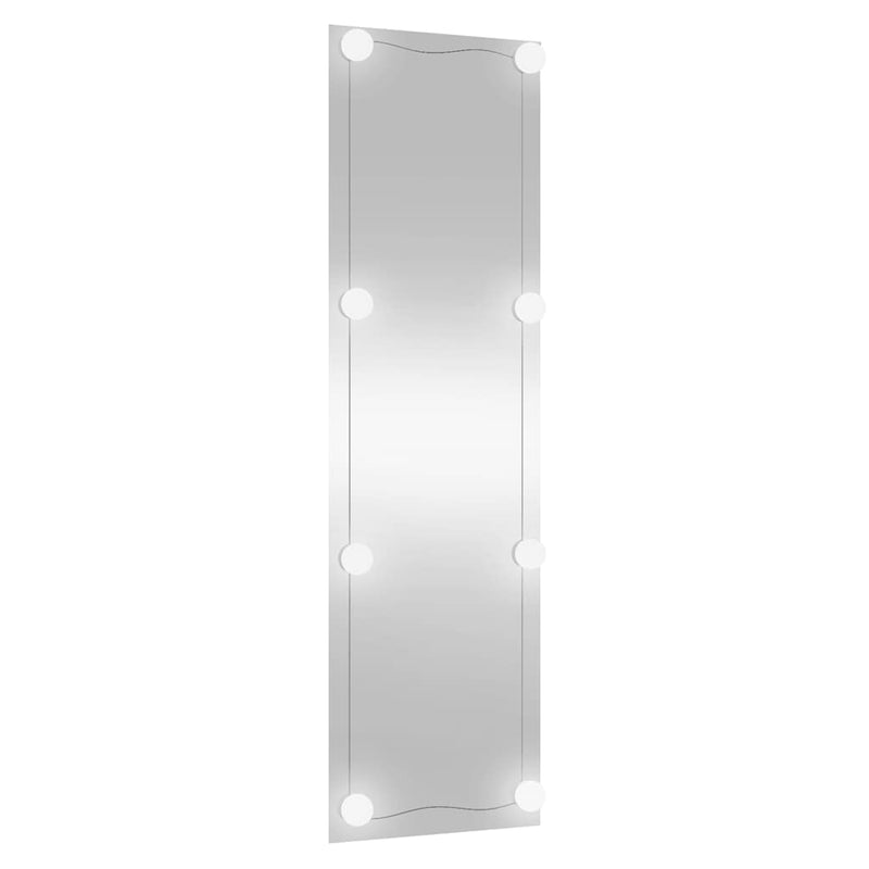 Oglindă de perete cu lumini LED 30x100 cm sticlă dreptunghiular