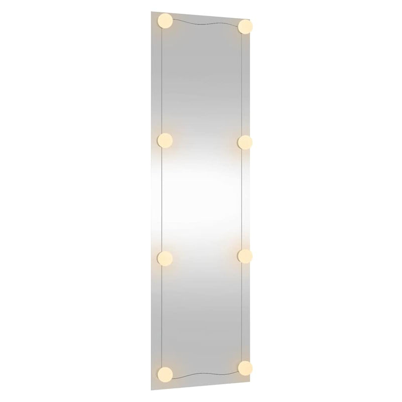 Oglindă de perete cu lumini LED 30x100 cm sticlă dreptunghiular