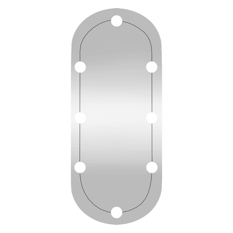 Oglindă de perete cu lumini LED 30x70 cm oval sticlă