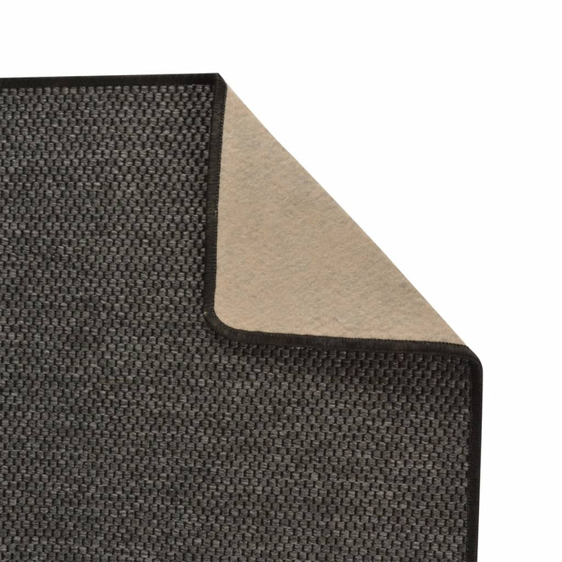 Covor traversă aspect sisal, antracit, 50x150 cm