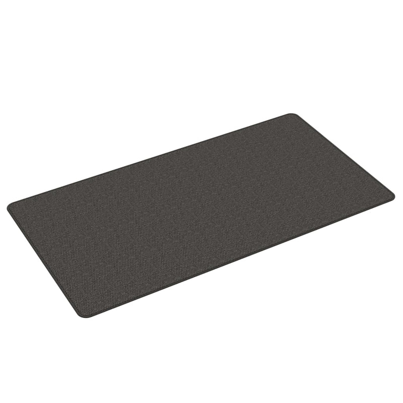 Covor traversă aspect sisal, antracit, 80x150 cm
