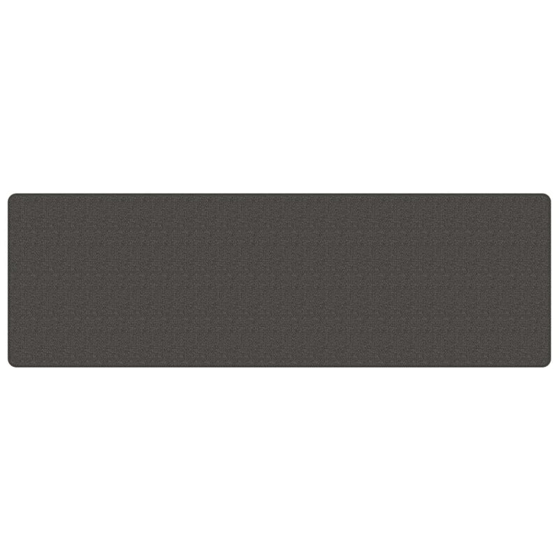 Covor traversă aspect sisal, antracit, 80x250 cm
