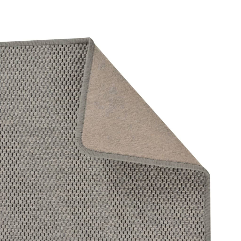 Covor traversă cu aspect sisal, argintiu, 80x300 cm