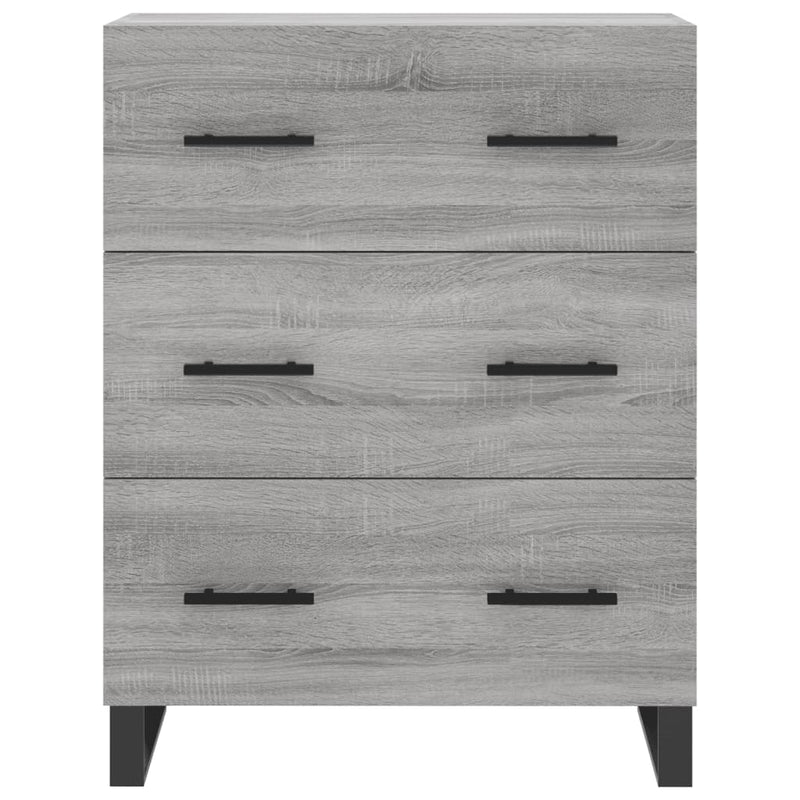 Dulap înalt, gri sonoma, 69,5x34x180 cm, lemn compozit