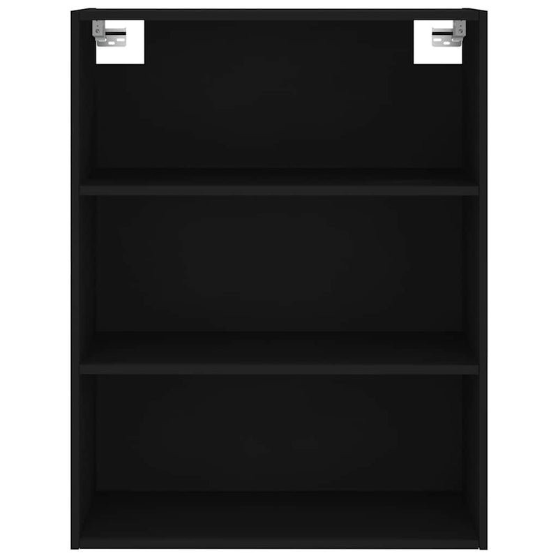 Dulap înalt, negru, 69,5x34x180 cm, lemn compozit