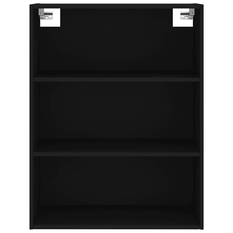 Dulap înalt, negru, 69,5x34x180 cm, lemn compozit