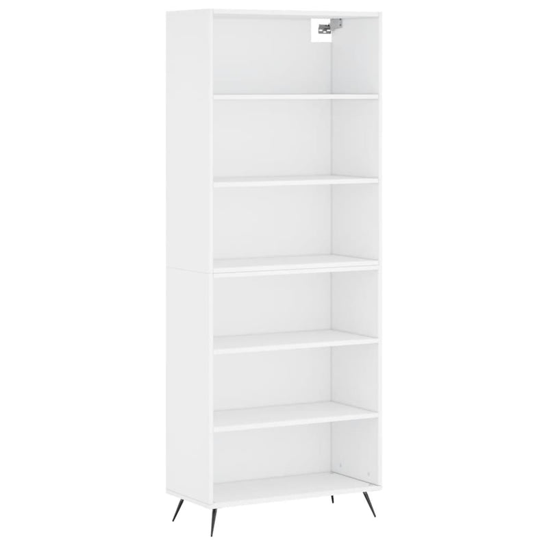 Dulap înalt, alb, 69,5x32,5x180 cm, lemn prelucrat