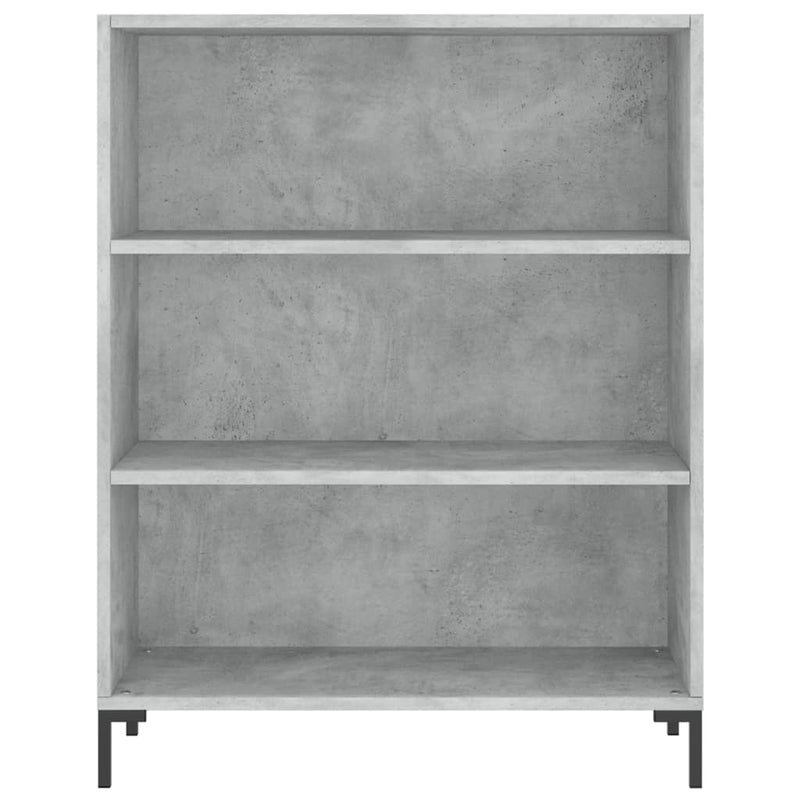 Dulap înalt, gri beton, 69,5x32,5x180 cm, lemn compozit