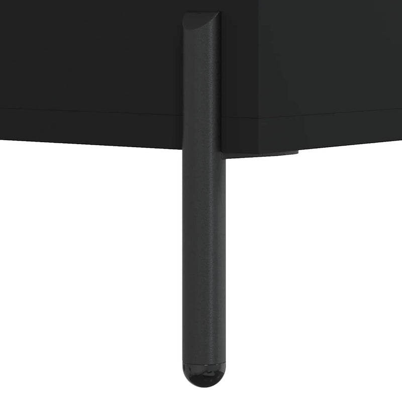 Dulap înalt, negru, 69,5x32,5x180 cm, lemn compozit