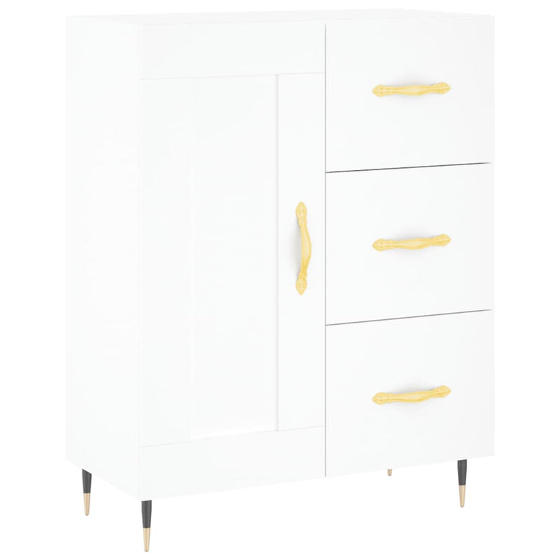 Dulap înalt, alb, 69,5x34x180 cm, lemn compozit