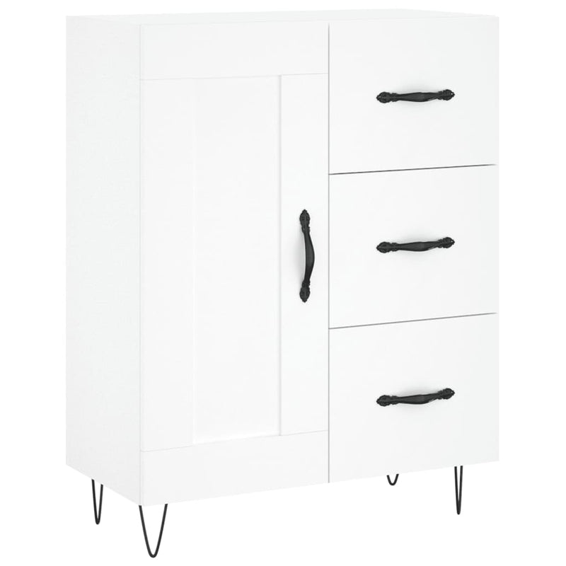 Dulap înalt, alb, 69,5x34x180 cm, lemn compozit