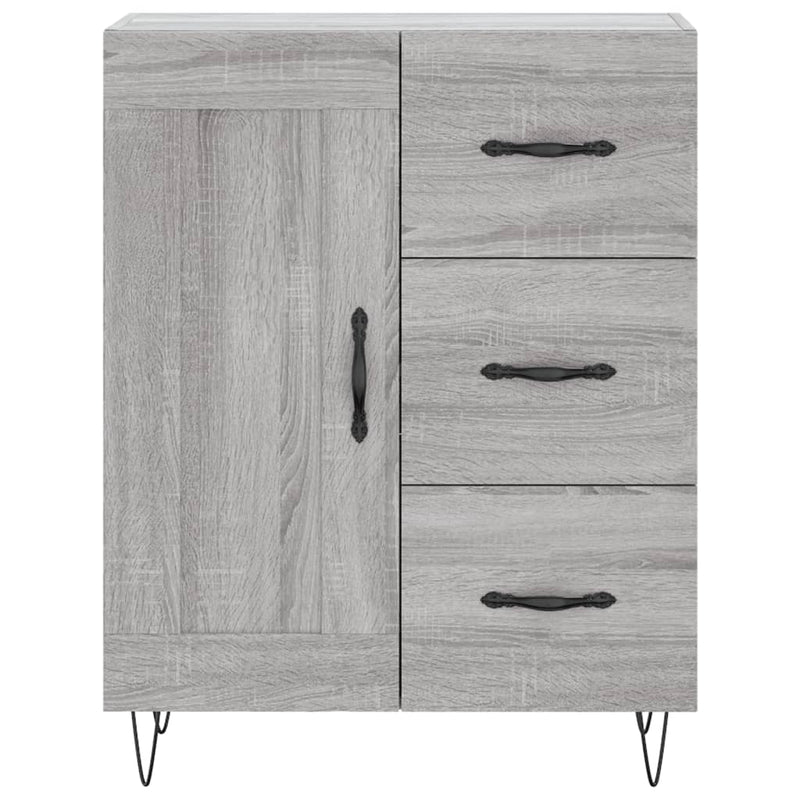 Dulap înalt, gri sonoma, 69,5x34x180 cm, lemn compozit