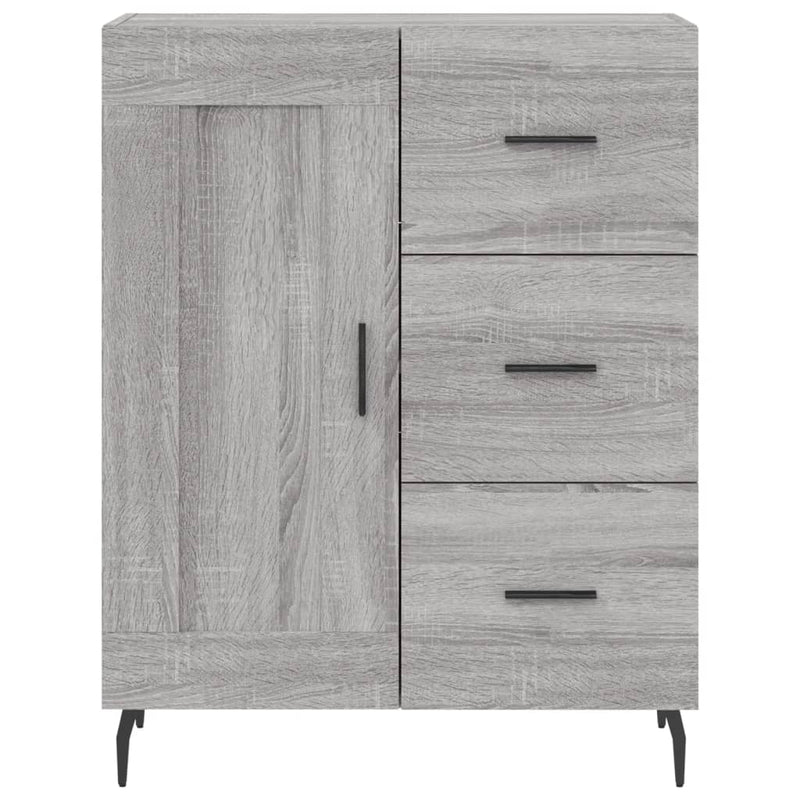 Dulap înalt, gri sonoma, 69,5x34x180 cm, lemn compozit