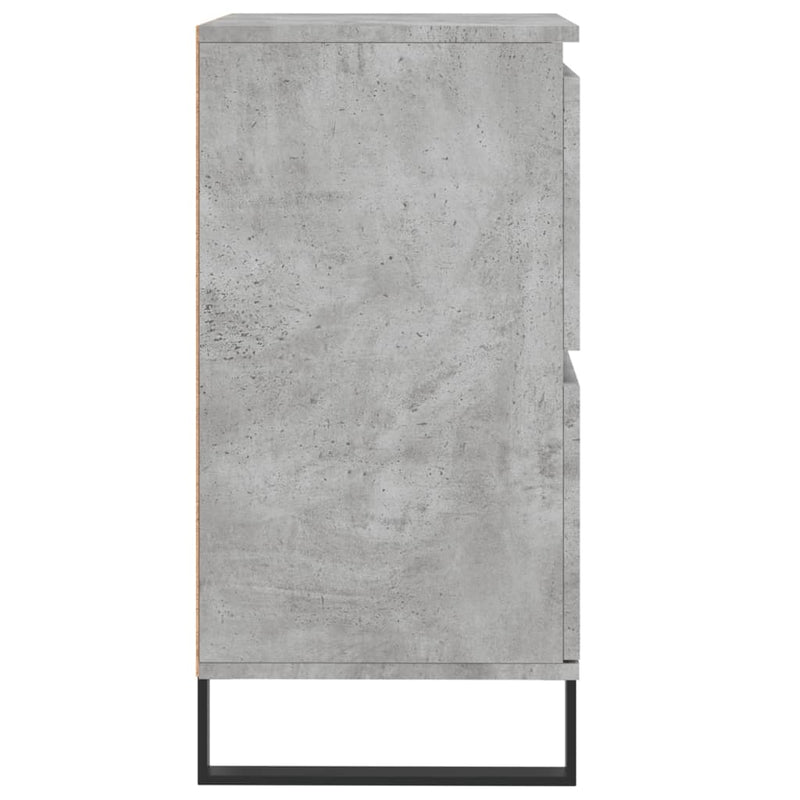 Servante, 3 piese, gri beton, lemn prelucrat