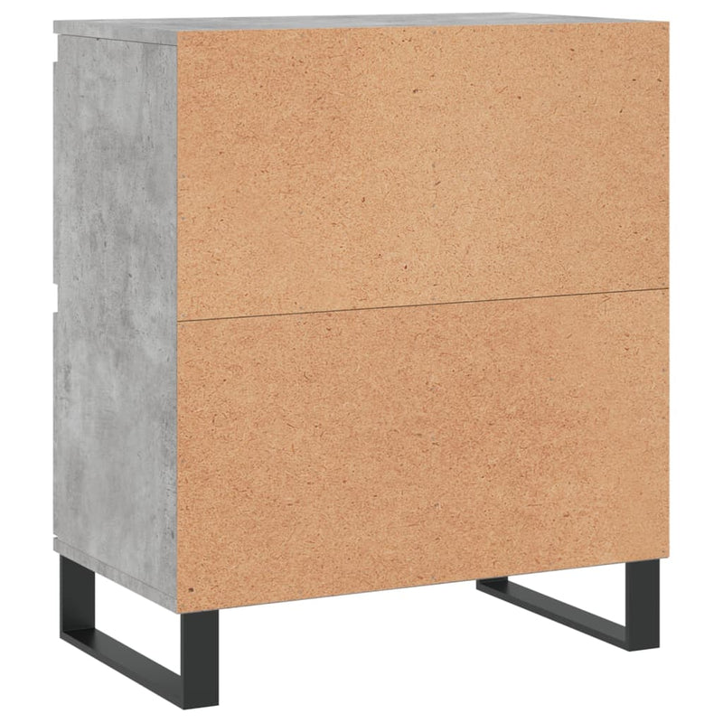 Servante, 3 piese, gri beton, lemn prelucrat