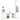 Set mobilier de baie, 3 piese, alb, lemn compozit