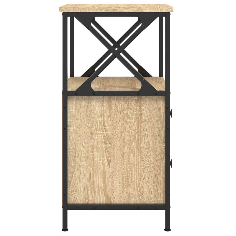 Noptiere, 2 buc., stejar sonoma, 34x35,5x70 cm, lemn compozit