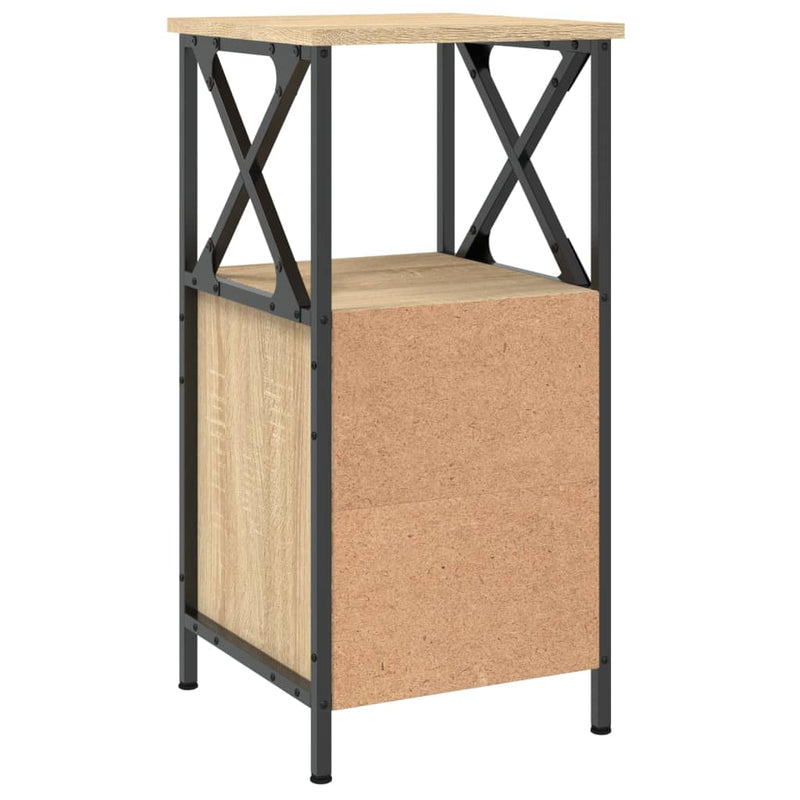 Noptiere, 2 buc., stejar sonoma, 34x35,5x70 cm, lemn compozit