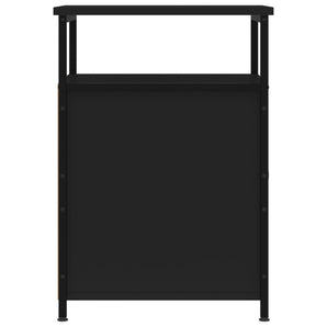 Noptiere, 2 buc., negru, 40x42x60 cm, lemn prelucrat