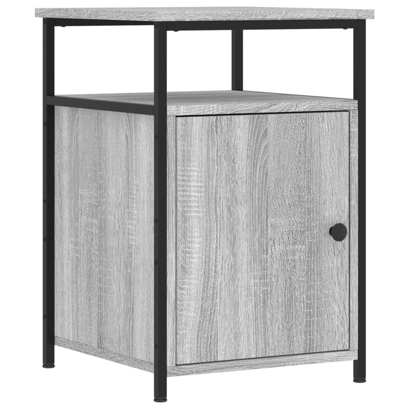 Noptiere, 2 buc., gri sonoma, 40x42x60 cm, lemn prelucrat