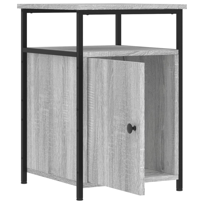 Noptiere, 2 buc., gri sonoma, 40x42x60 cm, lemn prelucrat