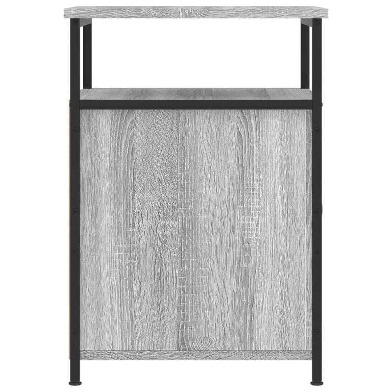 Noptiere, 2 buc., gri sonoma, 40x42x60 cm, lemn prelucrat